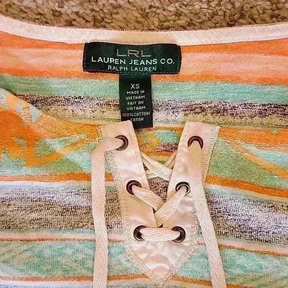 LRL Lauren Jean Co Southwestern Top Size XtraSmall - Picture 2 of 4